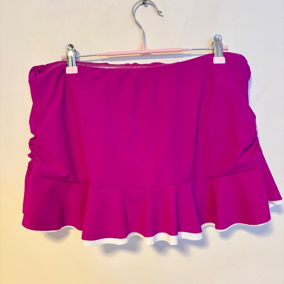 Profile by Gottex Ruffle Mini Swim Skirt Lined Pink Womens US Size 12 NWT - Picture 2 of 3
